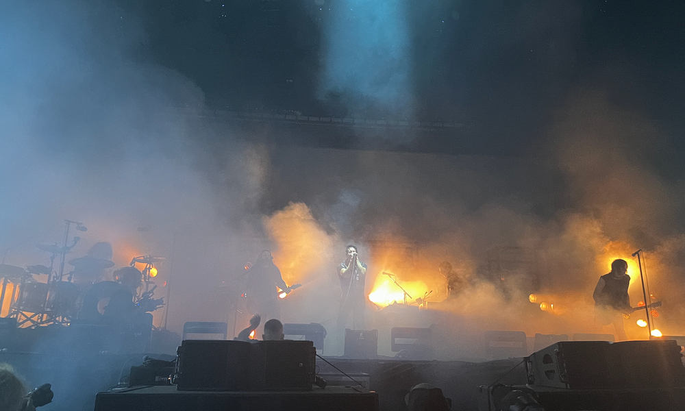 Nine Inch Nails playing at Riot Fest Festival 2022