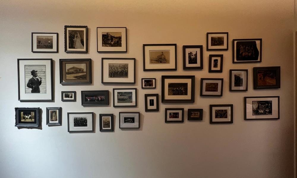 pictures on a wall