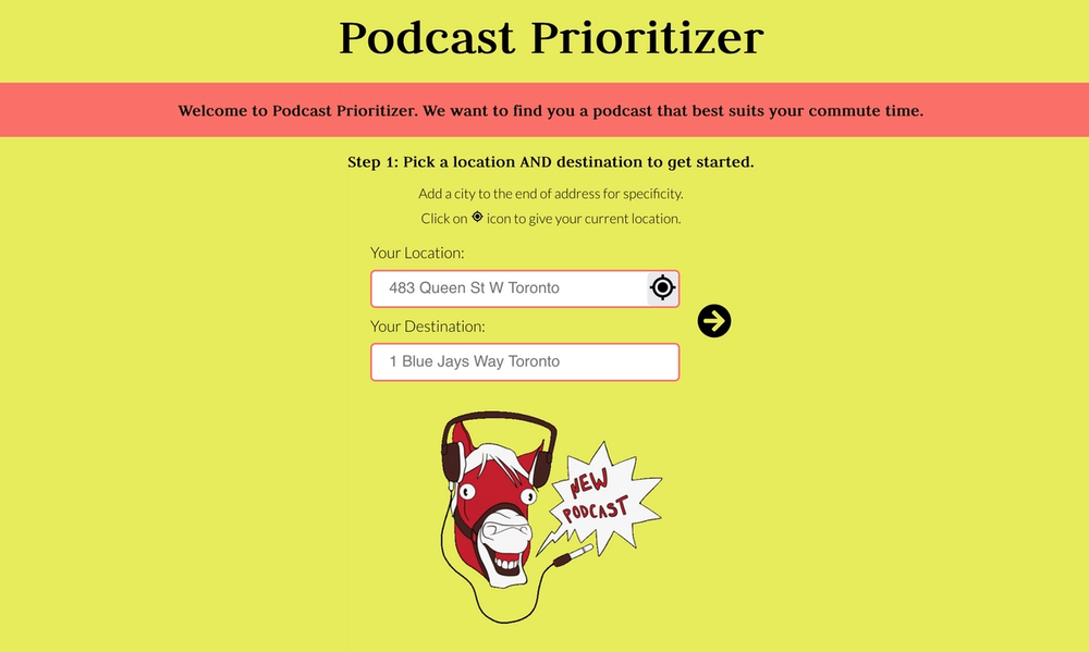 podcast prioritizer website