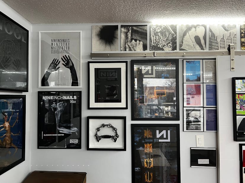 Wall of nine inch nails posters