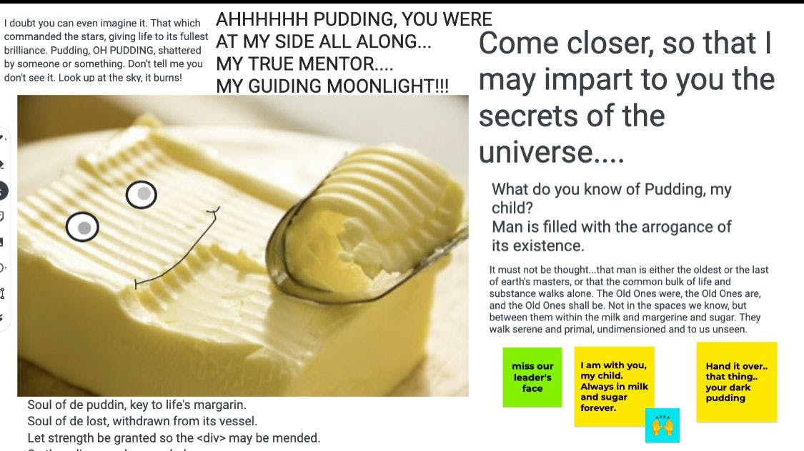 A picture of butter with descriptive text